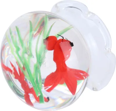 Produktbild von Puppenhaus, Aquarium, Kunstharz, simulierte Miniaturlandschaft, Puppenhaus-Dekoration, Rot