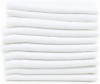 Productafbeelding van Hydrofiele luiers 70x80 cm, 10 stuks, katoen, wit, voor baby's