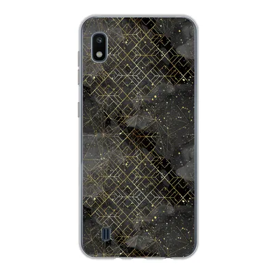 Produktbild von MuchoWow® Handyhülle Schutzhülle Hülle für Samsung Galaxy A10 Marmor - Schwarz - Gold - Geometrie Silikon Softcase Handy Hülle - Schutzhülle