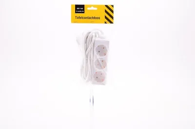 Produktbild von Cilgro Steckdosenleiste 3-fach mit Schutzkontakt und 3 Meter Kabel weiß