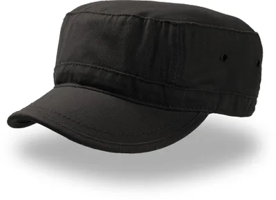 A studio shot of a black cap.