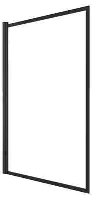 Obrázek produktu pro Vanová skládací zástěna Marwell Black Edge, 1-dílná, 75x130 cm - sprchová zástěna na vanu v matné černé barvě - vanová zástěna s čirým sklem - sprchová přepážka