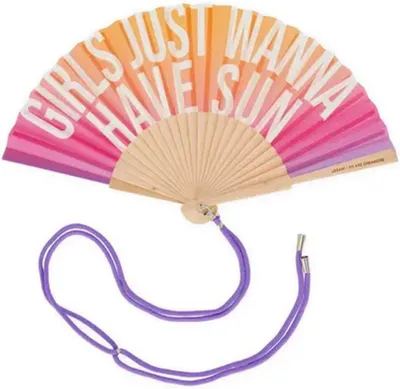 Produktbild von LEGAMI Faltfächer Sunset Pink Gelb – Handfächer