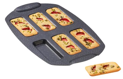 Produktbild von Tefal PerfectBake J5734402 Backform für 6 Financiers, Antihaftbeschichtung, recy