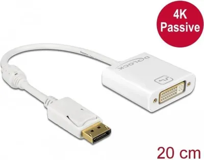 Produktbild von Delock - DisplayPort-Adapter - DisplayPort (M) zu DVI-I (W) - 20 cm - weiß