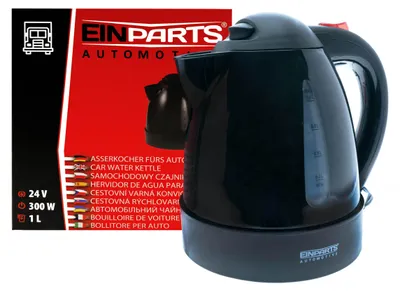 Obrázok produktu pre Einparts Elektrická rýchlovarná kanvica 24 V, 1 l, s ukazovateľom hladiny vody, do auta a karavanu