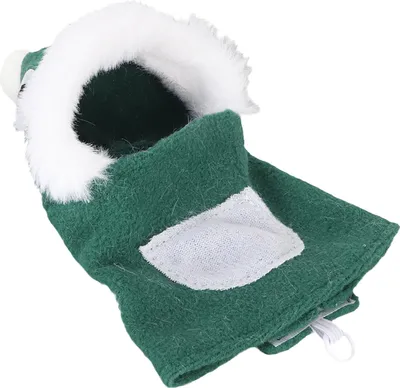 Produktbild von Weihnachten Vogel Kleidung weiche Haut freundlich niedlich mit Kapuze Vogel Flug Anzug für Papagei Lovebird Nymphensittich grün L