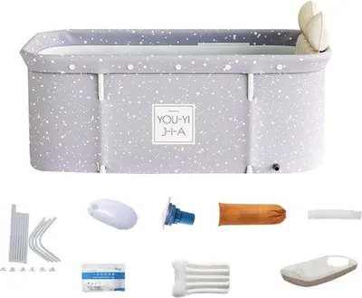 Produktbild von Famanu Faltbadewanne für Erwachsene - Faltbares Bad - Freistehendes Bad - 120 x 55 x 50 cm
