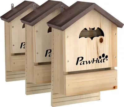 Immagine prodotto di Set di 3 casette per pipistrelli, legno di abete, 21,5 x 11,5 x 34 cm