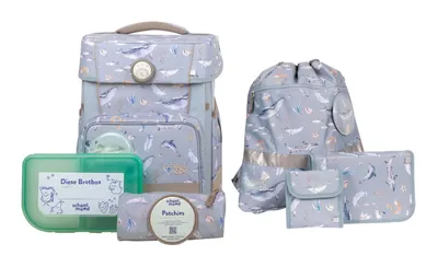 Obrázek produktu pro Sada aktovek School-Mood Champion Nordic Collection 7dílná aqua světle modrá