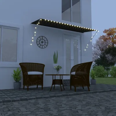 Zdjęcie produktu dla Wysuwana markiza Living Store z diodami LED 350×150 cm antracytowa