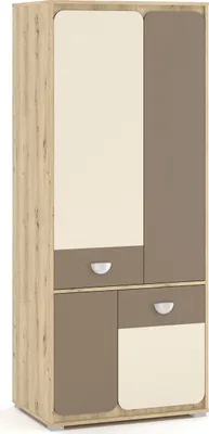 Obrázok produktu pre nabbi Štvordverová šatníková skriňa Loros W-4D - dub artisan / latte / champagne