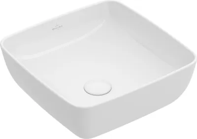 Produktbild von Villeroy & Boch Aufsatzwaschbecken Artis 41cm quardratisch weiß mit Beschichtung 417841R1