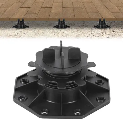 Produktbild von Bettizia 50 Stück Stelzlager 35-65mm Terrassenlager mit Fugenkreuz Stellfuß Höhenverstellbar Plattenlager für Steinplatten, Keramik-, Beton-