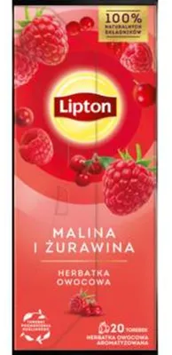 Image de Thé aux fruits framboise-canneberge Lipton 20 sachets