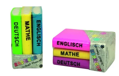 Produktbild von Radiergummi Collection Bücher Set 2x3x4,5cm