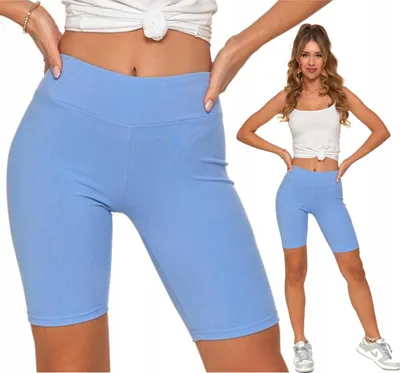 Produktbild von Kurze Radlerhose gerippt High Waist Leggings modisch MORAJ L/XL