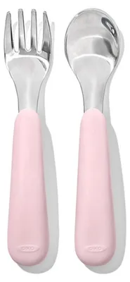 Produktbild von Metallisches Besteck-Set für Kinder ab 12 Monaten, Modell Blossom, von OXO
