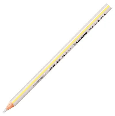 Image de Crayon de couleur triangulaire - STABILO Trio épais - crayon simple - blanc