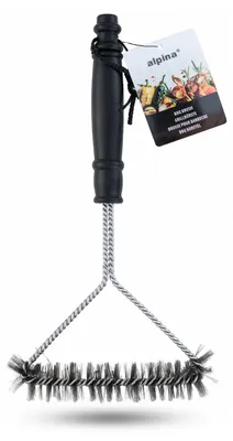 Produktbild von Grillreinigungsbürste – breiter Kopf, mit Kunststoffgriff – 17 × 30 cm 1 Stück [56283D], KI-generiertes Bild