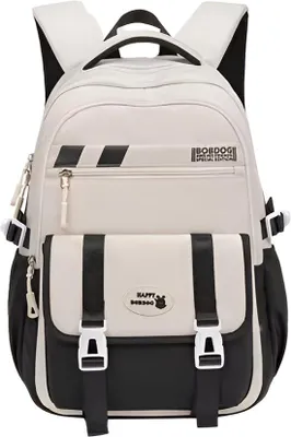 Image de CarryQuest® - Sac à dos scolaire Oxford, grande capacité, noir