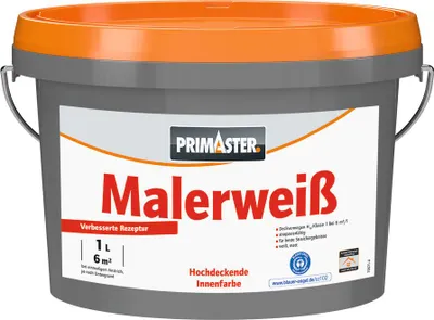 Produktbild von Primaster Wandfarbe Malerweiß konservierungsmittelfrei 1 L