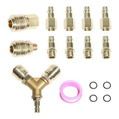 Image de Connecteur pneumatique LSKF-197 fer fileté G cuivré + 4 joints d'étanchéité