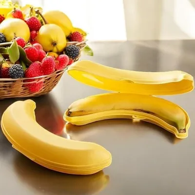 Obrázok produktu pre Omgoods – 2 kusy banánových obalov do krabičky na obed – opakovane použiteľné a bez BPA