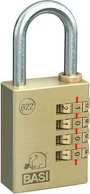 Produktbild von BASI - Vorhangschloss - VHS 622 - 40 mm - 4-stellige Zahlenkombination - 6220-4000