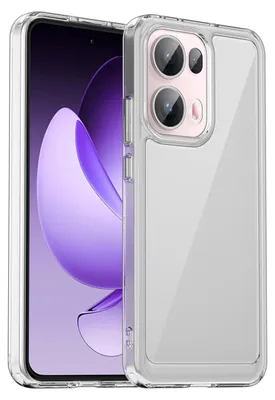 Obrázok produktu pre Pre Oppo Reno 13 Pro 5G Colourful Series TPU Akrylový hybridný ochranný kryt Transparent