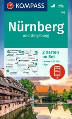Obrázek produktu pro KOMPASS sada turistických map 163 Norimberk a okolí (2 mapy) 1:50 000