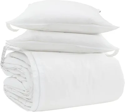 Produktbild von vidaXL Bettdecken Set mit Kissen 3 pcs Weiß Daunenfeder