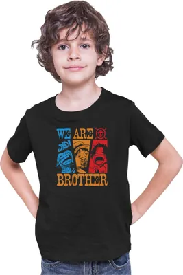 Immagine prodotto di Maglietta per bambini Japan Anime Manga One Manga Piece Anime We Are Brothers We Are Brothers, 5-6 Jahr - 116 , Noir