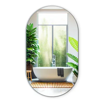 Produktbild von Oval Dekorativ Spiegel – Hängespiegel Wohnzimmer Badzimmer – Loft Stil - 58 cm x 100 cm
