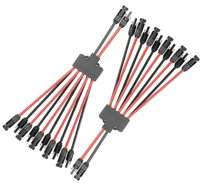 Productafbeelding van 1 paar zonnekabels Y-verdeler 2 tot 10 splitter zonnepaneel 30 A 1000 V