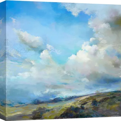 Produktbild von Landschaft Leinwandbild - Nel Whatmore – Himmel und Wolken über der Landschaft - 40x40 cm