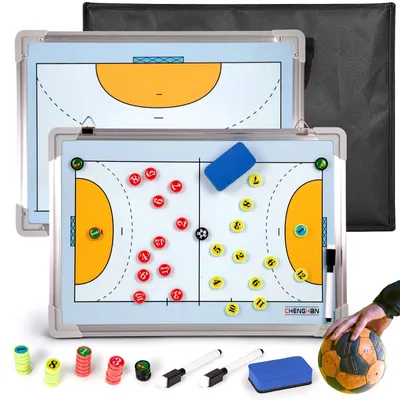 Image de Tableau tactique pour le handball avec aimants, 40x30 cm, pour les entraîneurs