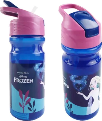 Produktbild von Disney Die Eiskönigin Trinkflasche Flasche 500 ml Griff Strohhalm