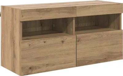 Zdjęcie produktu dla vidaXL RTV-szafka wisząca, 80 x 30 x 40 cm, płyta wiórowa imitująca drewno dębowe "Artisan"