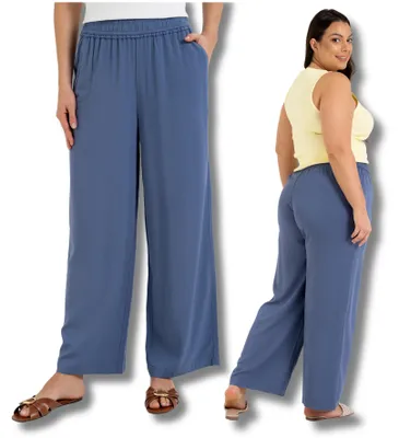 Immagine prodotto di Moraj | Pantaloni da donna - Taglia 100 - Pantaloni estivi blu - Pantaloni ampi - Viscosa, pantaloni in viscosa