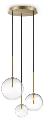 Immagine prodotto di Lampadario Equinoxe 3 Luci G4 Ottone Altezza Regolabile Ideal Lux