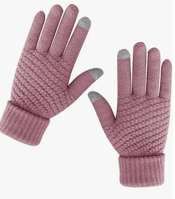 Produktbild von CHPN - Rosa Handschuhe - Wollhandschuhe - Handschuhe - Winterhandschuhe - Hellrosa - Touchscreen - Warme Handschuhe
