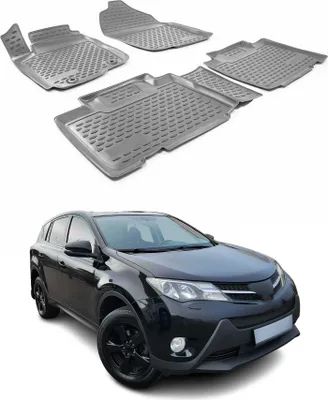 Tappetini in gomma per auto compatibili con Toyota Verso 2009-2018 OMAC Adatta 3D Nero