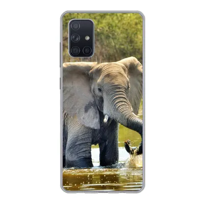 Produktbild von MuchoWow® Handyhülle Schutzhülle Hülle für Samsung Galaxy A51 5G Elefant - Wasser - Tiere - Natur Silikon Softcase Handy Hülle - Abbildung
