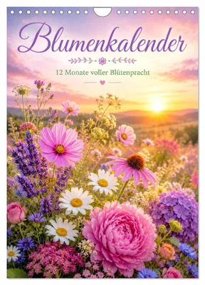 Produktbild von Blumenkalender (Wandkalender 2027 DIN A4 hoch), CALVENDO Monatskalender