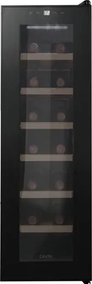 Produktbild von CAVIN Northern Collection 14 Black - Weinkühlschrank |  14 Flaschen |  1 Temperaturzone | Kapazität 14 Flaschen | Holzregalböden | 26 dB leise