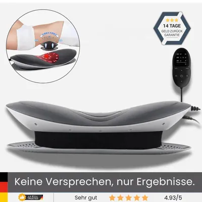 Produktbild von BackVital Rückenstrecker mit Vibration – Rückendehner mit 3 Neigungsstufen für Boden, Bett & Bürostuhl