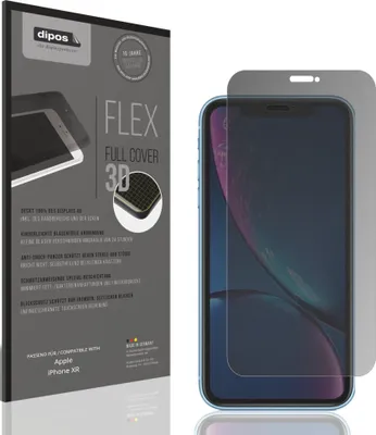 Produktbild von Full Cover Privacy Blickschutzfolie für Apple iPhone XR Folie Anti-Shock