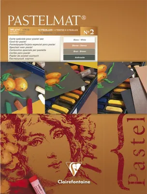 Produktbild von Clairefontaine Pastelmat N°2 18x24 360g 12Bl