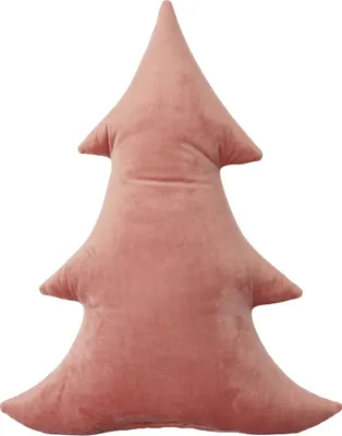 Produktbild von Dekoratives Samtkissen in Form eines Weihnachtsbaums, rosa, Größe L